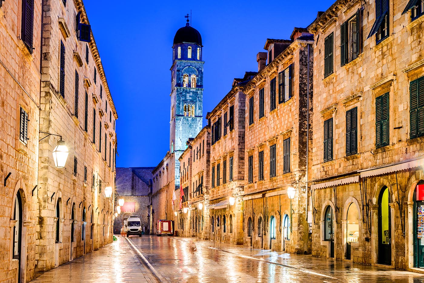Stradun in Dubrovnik ist Tor ins Vergangenheit