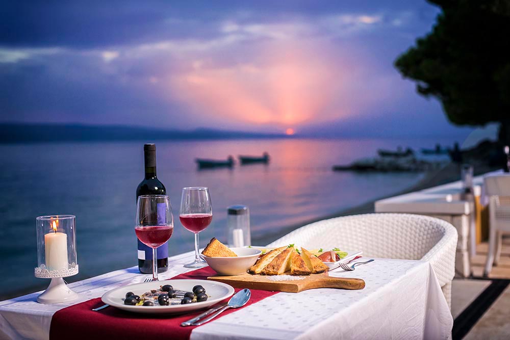 Restaurant am Meer in Dalmatien