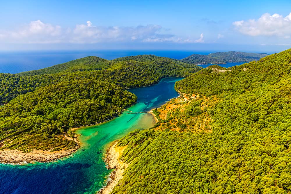 Luftaufnahme Nationalpark Mljet Kroatien