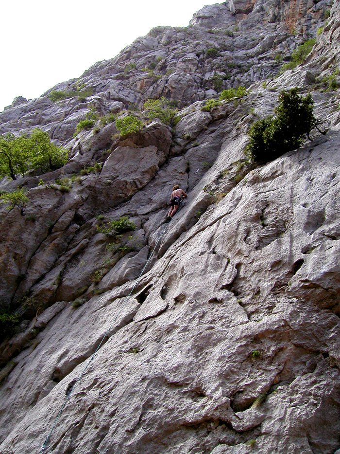 Klettern in Nationalpark Pakelnica in Kroatien