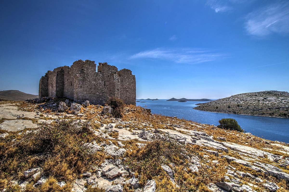 Mittelalterlische Burg Nationalpark Kornati