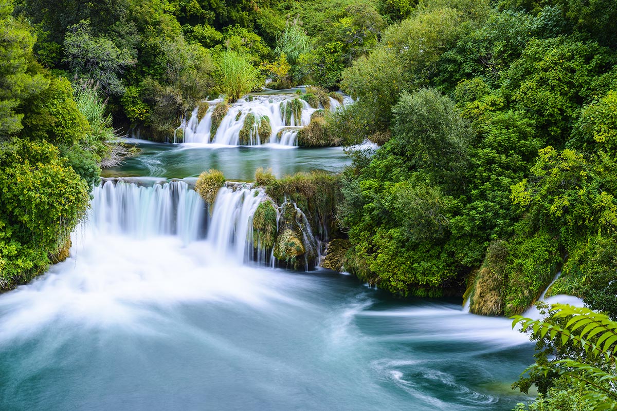Skradinski Buk ist letzte Wasserfall im Nationalpark